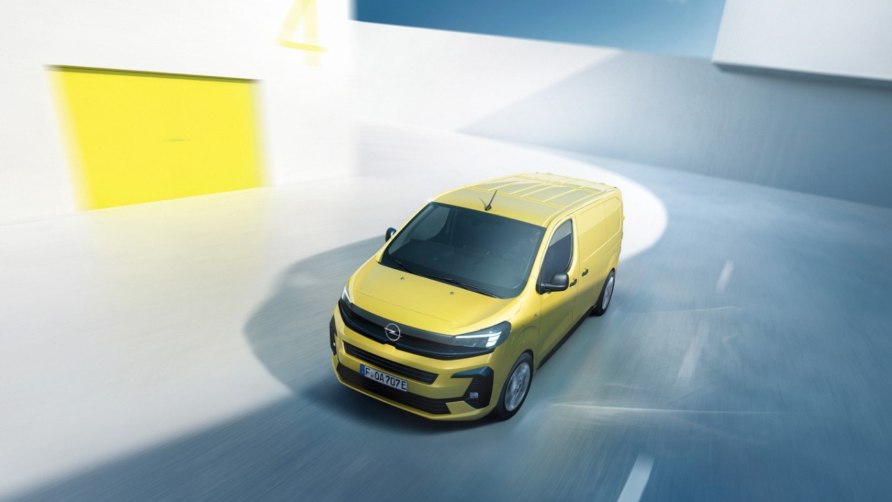 Vue de dessus du nouvel Opel Vivaro Electric