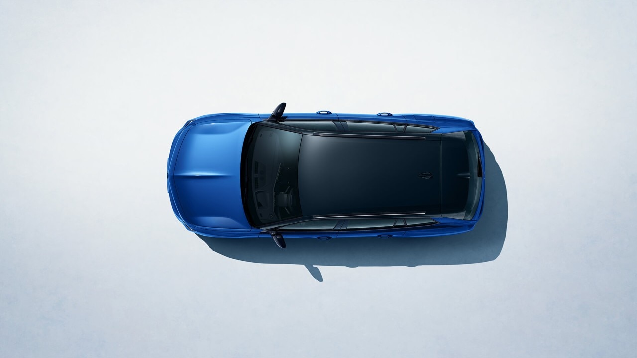 Vue aérienne de l'extérieur et du toit de l'Opel New Astra Sports Tourer